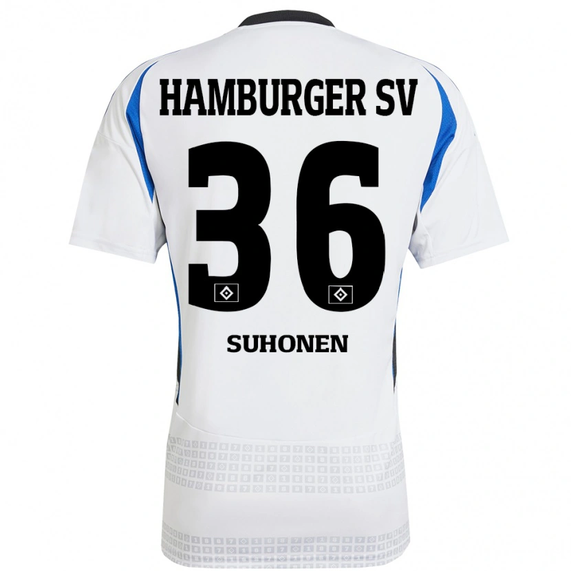 Danxen Damen Anssi Suhonen #36 Weiß Blau Heimtrikot Trikot 2024/25 T-Shirt Schweiz