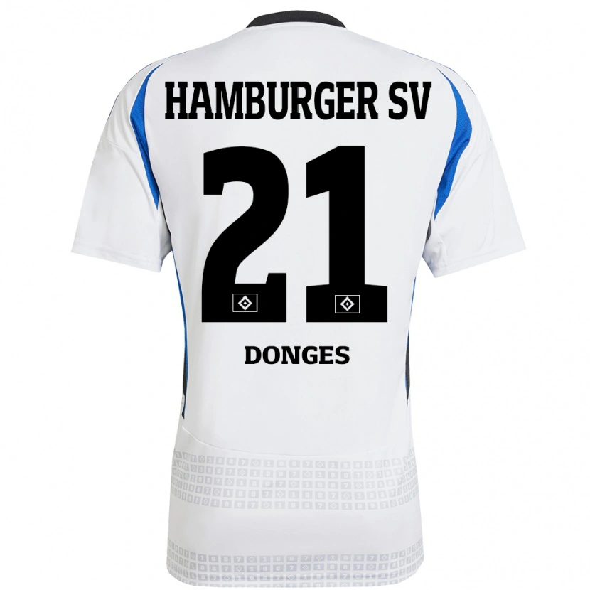 Danxen Damen Jaqueline Dönges #21 Weiß Blau Heimtrikot Trikot 2024/25 T-Shirt Schweiz