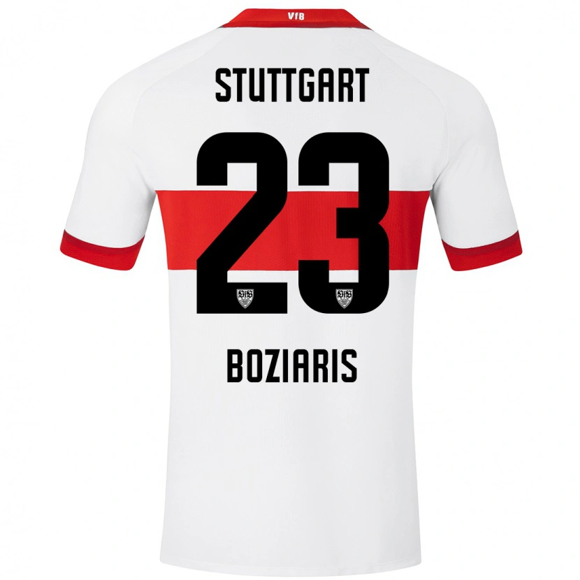 Danxen Damen Giannis Boziaris #23 Weiß Rot Heimtrikot Trikot 2024/25 T-Shirt Schweiz