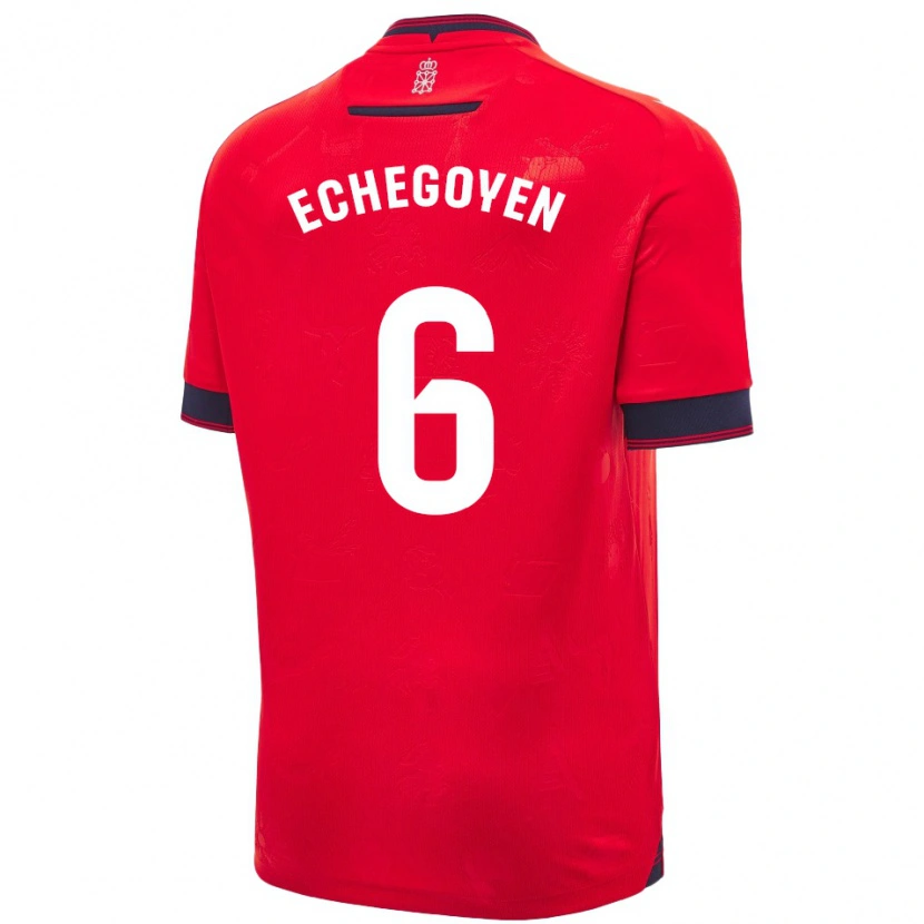 Danxen Damen Mauro Echegoyen #6 Rot Weiß Heimtrikot Trikot 2024/25 T-Shirt Schweiz