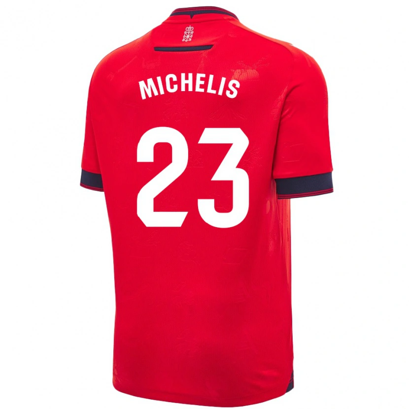 Danxen Damen Nikolaos Michelis #23 Rot Weiß Heimtrikot Trikot 2024/25 T-Shirt Schweiz