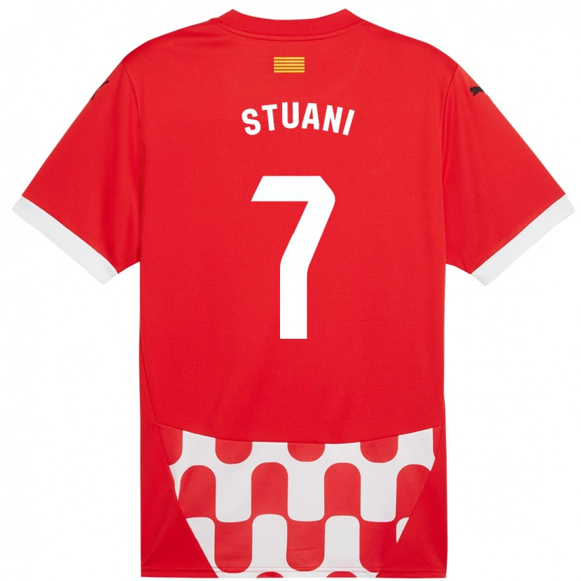 Danxen Damen Cristhian Stuani #7 Rot Weiß Heimtrikot Trikot 2024/25 T-Shirt Schweiz