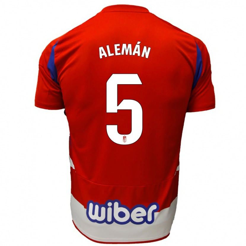 Danxen Damen Carlos Alemán #5 Rot Weiß Blau Heimtrikot Trikot 2024/25 T-Shirt Schweiz