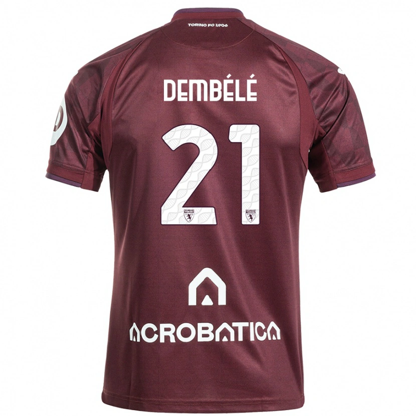 Danxen Damen Ali Dembélé #21 Kastanienbraun Weiß Heimtrikot Trikot 2024/25 T-Shirt Schweiz