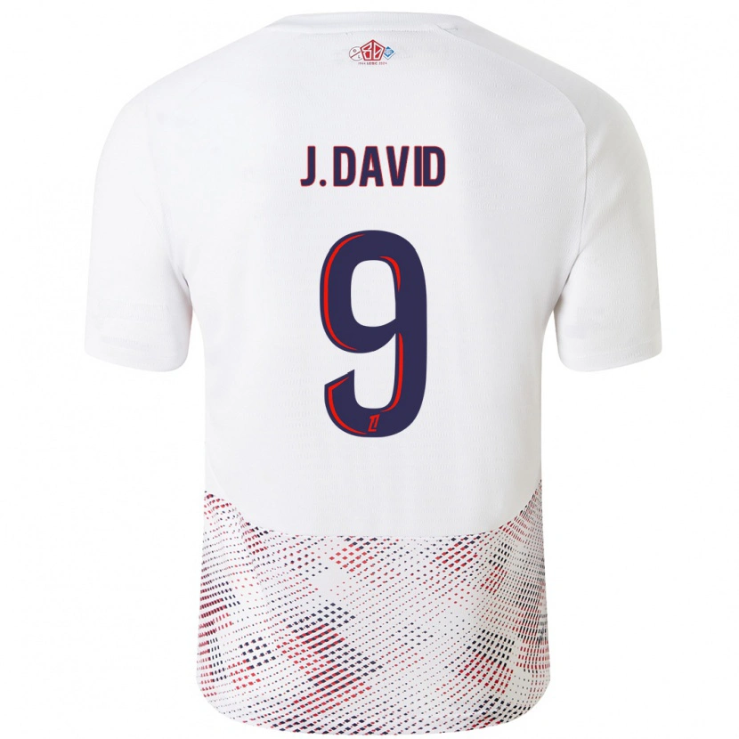 Danxen Damen Jonathan David #9 Weiß Königsblau Auswärtstrikot Trikot 2024/25 T-Shirt Schweiz