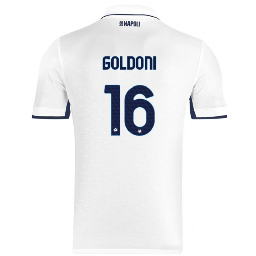 Danxen Damen Eleonora Goldoni #16 Weiß Königsblau Auswärtstrikot Trikot 2024/25 T-Shirt Schweiz