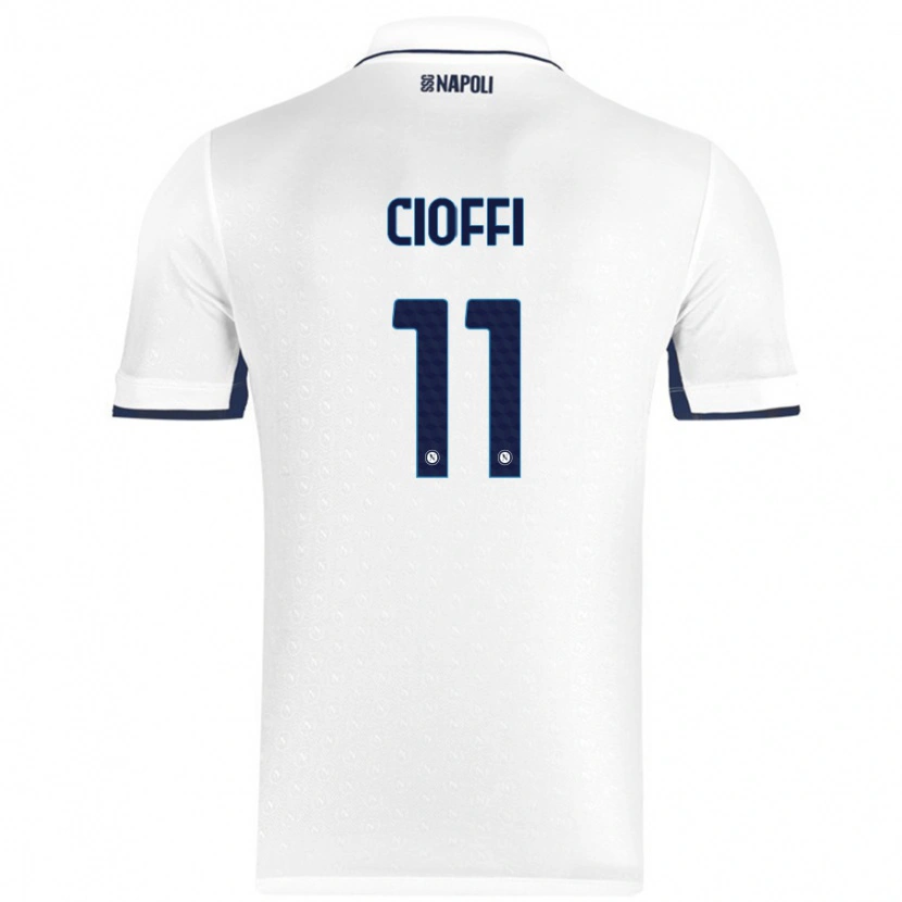 Danxen Damen Antonio Cioffi #11 Weiß Königsblau Auswärtstrikot Trikot 2024/25 T-Shirt Schweiz