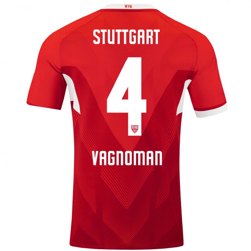 Danxen Damen Josha Vagnoman #4 Rot Weiß Auswärtstrikot Trikot 2024/25 T-Shirt Schweiz