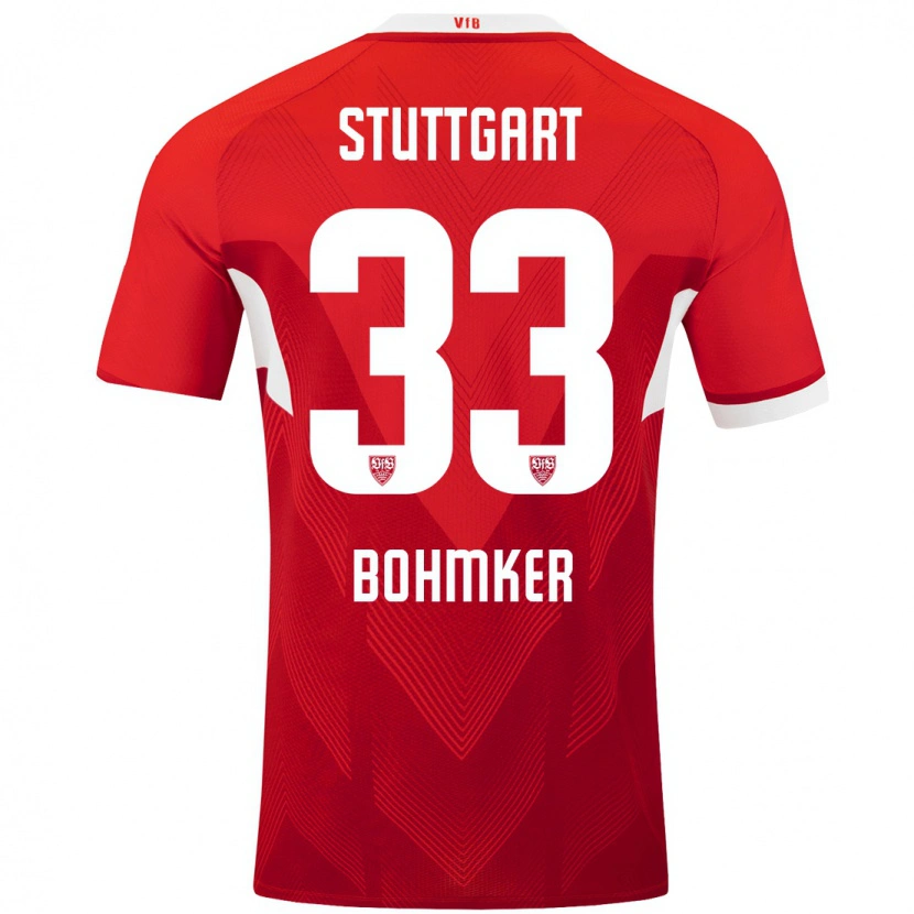 Danxen Damen Finn Böhmker #33 Rot Weiß Auswärtstrikot Trikot 2024/25 T-Shirt Schweiz