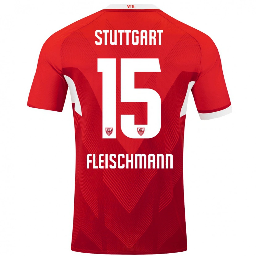 Danxen Damen Svea Fleischmann #15 Rot Weiß Auswärtstrikot Trikot 2024/25 T-Shirt Schweiz