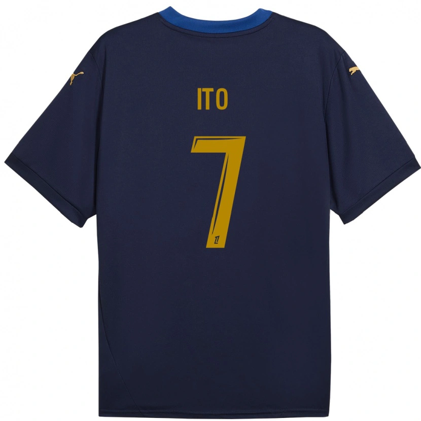 Danxen Damen Junya Ito #7 Marineblau Gold Auswärtstrikot Trikot 2024/25 T-Shirt Schweiz