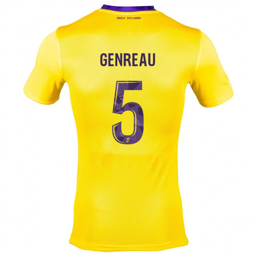 Danxen Damen Denis Genreau #5 Gelb Lila Auswärtstrikot Trikot 2024/25 T-Shirt Schweiz