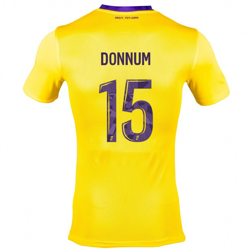 Danxen Damen Aron Dønnum #15 Gelb Lila Auswärtstrikot Trikot 2024/25 T-Shirt Schweiz