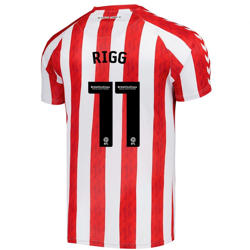 Danxen Kinder Chris Rigg #11 Rot Weiß Heimtrikot Trikot 2024/25 T-Shirt Schweiz