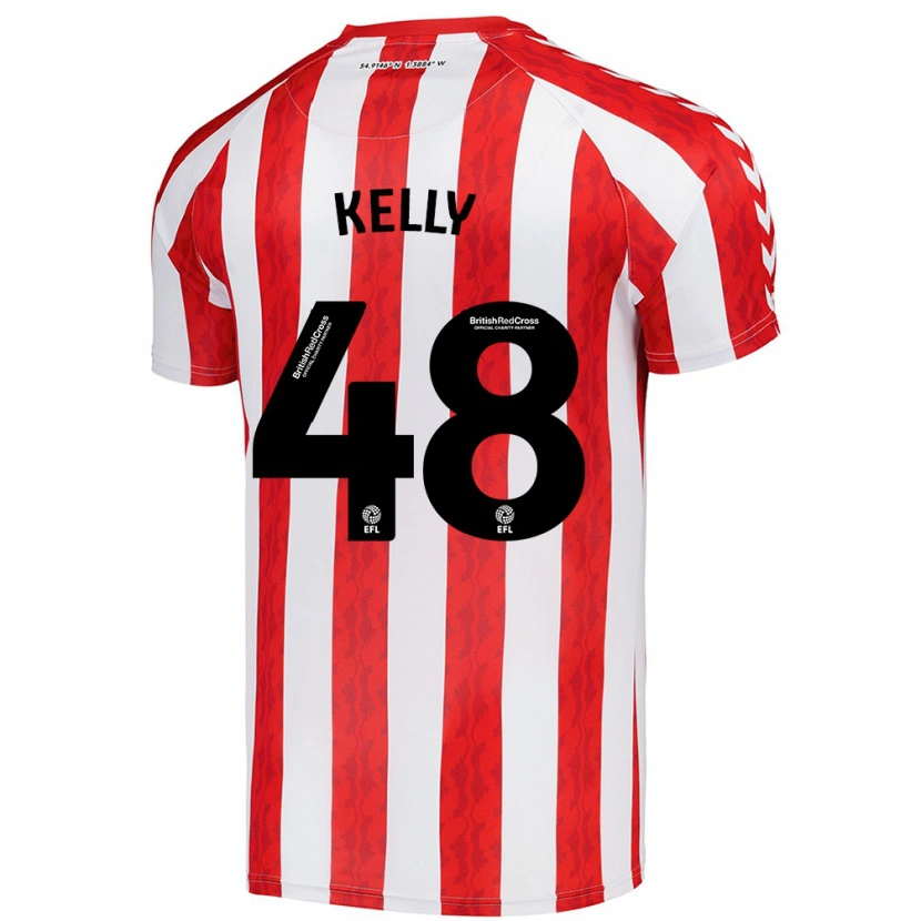 Danxen Kinder Caden Kelly #48 Rot Weiß Heimtrikot Trikot 2024/25 T-Shirt Schweiz