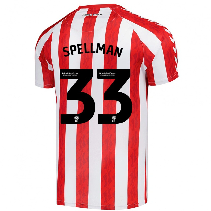 Danxen Kinder Michael Spellman #33 Rot Weiß Heimtrikot Trikot 2024/25 T-Shirt Schweiz