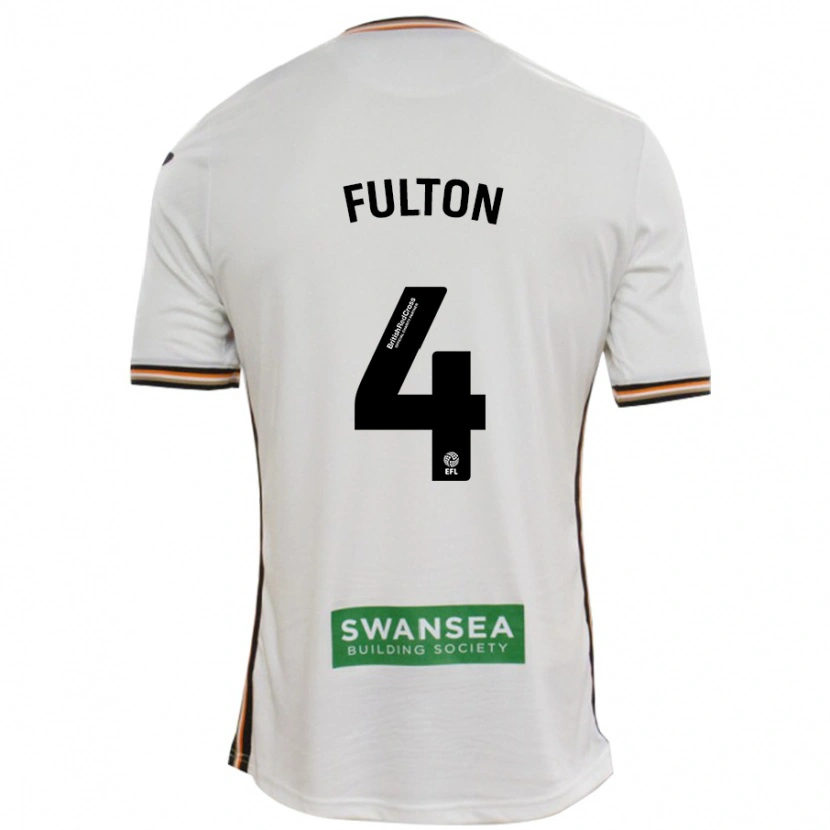 Danxen Kinder Jay Fulton #4 Rot Weiß Heimtrikot Trikot 2024/25 T-Shirt Schweiz