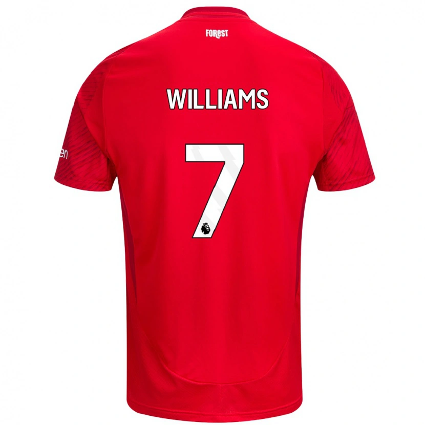 Danxen Kinder Neco Williams #7 Rot Weiß Heimtrikot Trikot 2024/25 T-Shirt Schweiz