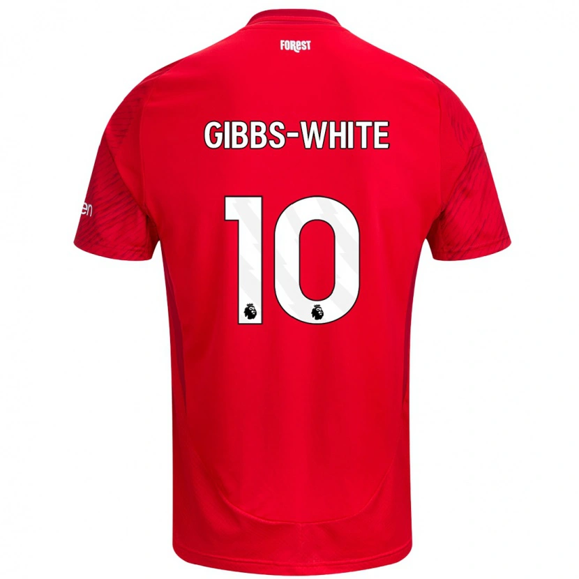 Danxen Kinder Morgan Gibbs-White #10 Rot Weiß Heimtrikot Trikot 2024/25 T-Shirt Schweiz