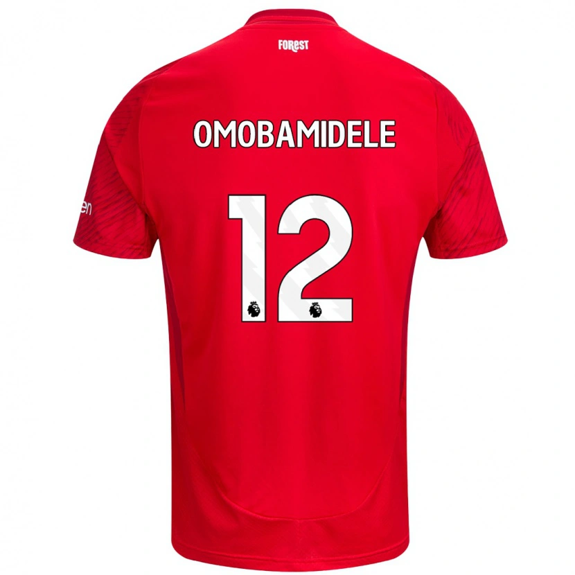 Danxen Kinder Andrew Omobamidele #12 Rot Weiß Heimtrikot Trikot 2024/25 T-Shirt Schweiz