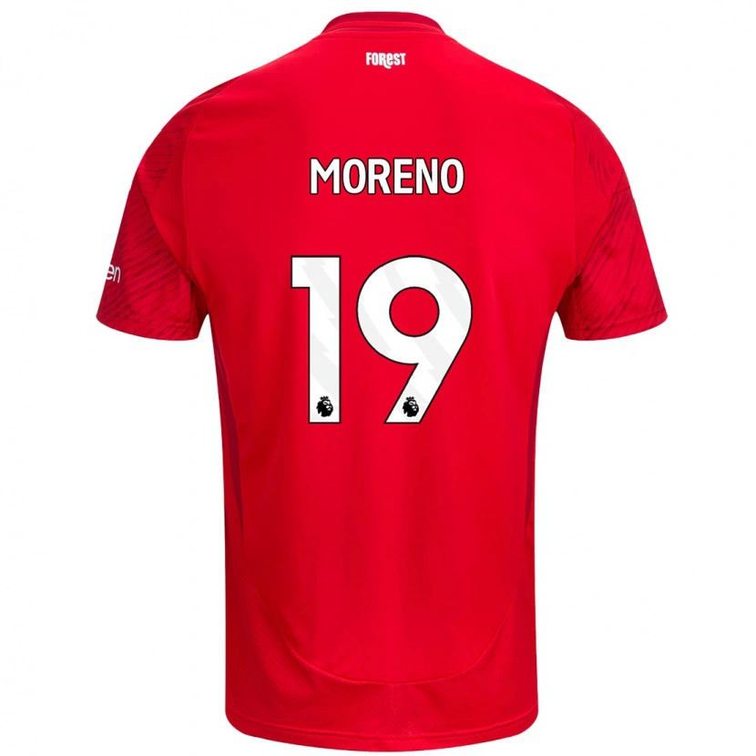 Danxen Kinder Álex Moreno #19 Rot Weiß Heimtrikot Trikot 2024/25 T-Shirt Schweiz