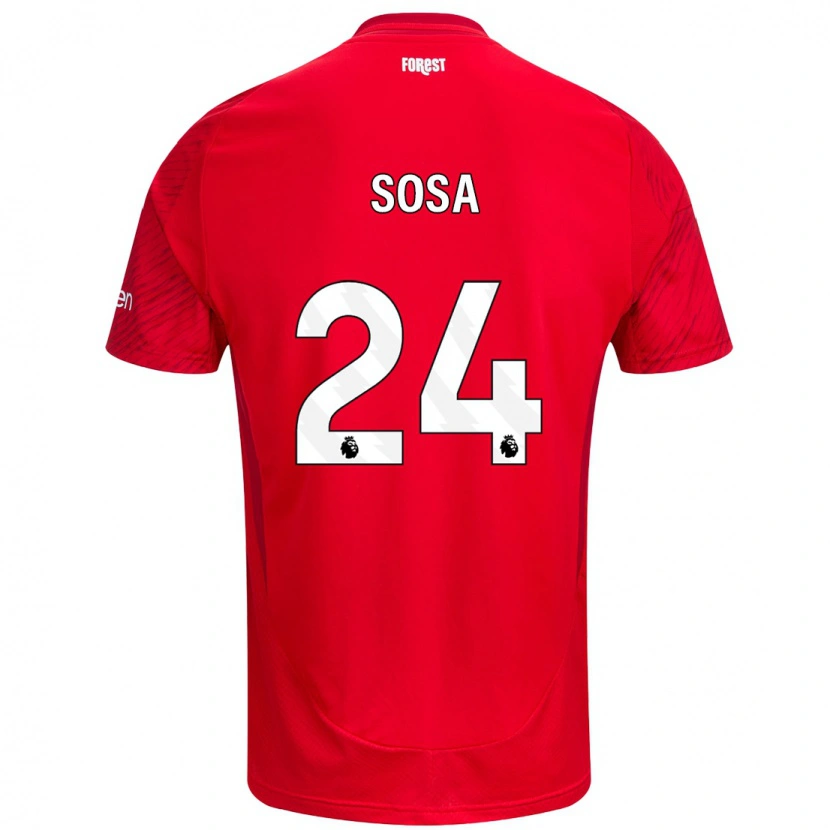 Danxen Kinder Ramón Sosa #24 Rot Weiß Heimtrikot Trikot 2024/25 T-Shirt Schweiz