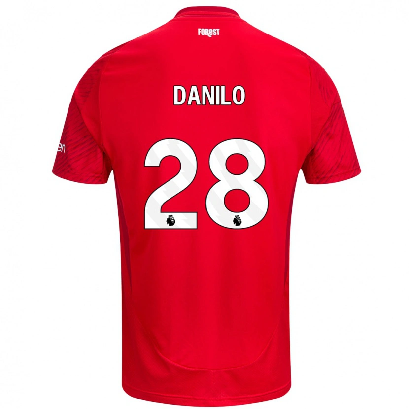 Danxen Kinder Danilo #28 Rot Weiß Heimtrikot Trikot 2024/25 T-Shirt Schweiz