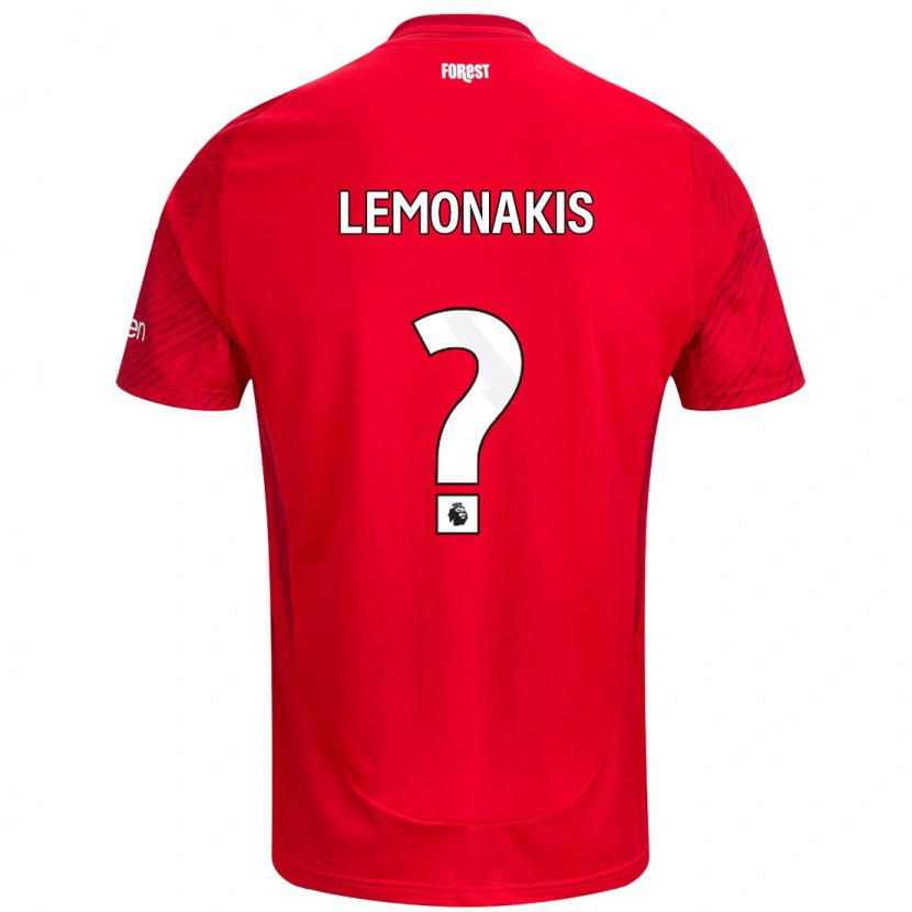 Danxen Kinder Georgios Lemonakis #0 Rot Weiß Heimtrikot Trikot 2024/25 T-Shirt Schweiz