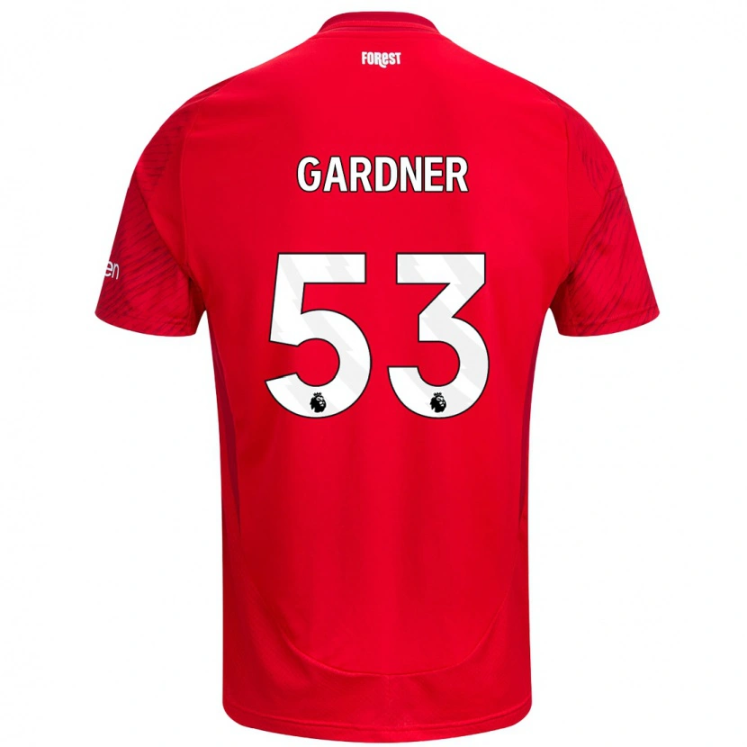 Danxen Kinder Joe Gardner #53 Rot Weiß Heimtrikot Trikot 2024/25 T-Shirt Schweiz