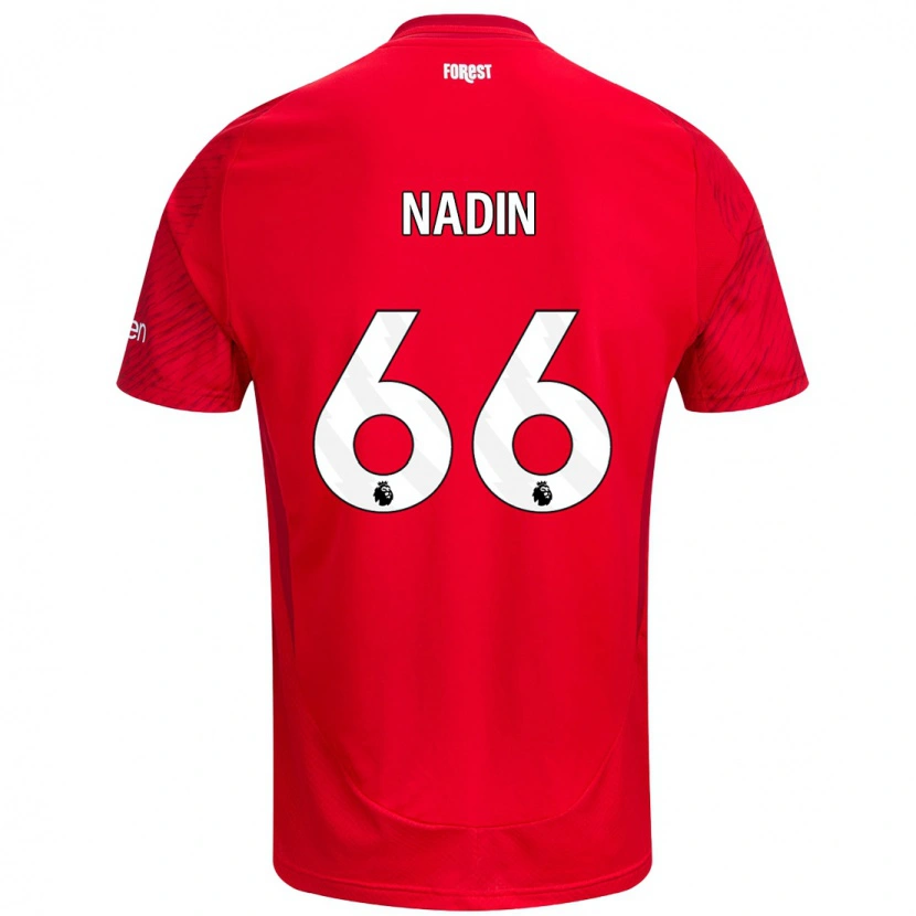 Danxen Kinder Jack Nadin #66 Rot Weiß Heimtrikot Trikot 2024/25 T-Shirt Schweiz