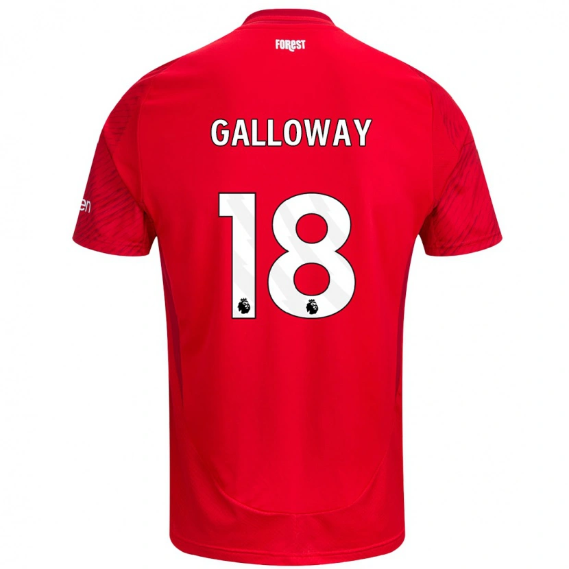 Danxen Kinder Bridget Galloway #18 Rot Weiß Heimtrikot Trikot 2024/25 T-Shirt Schweiz