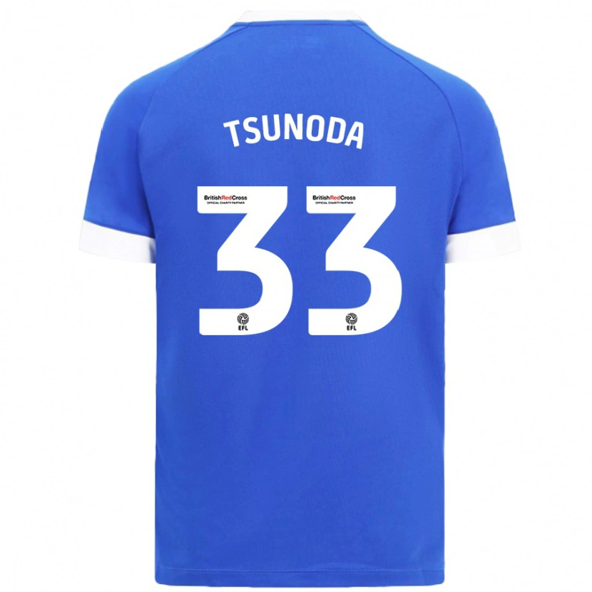 Danxen Kinder Ryotaro Tsunoda #33 Himmelblau Heimtrikot Trikot 2024/25 T-Shirt Schweiz