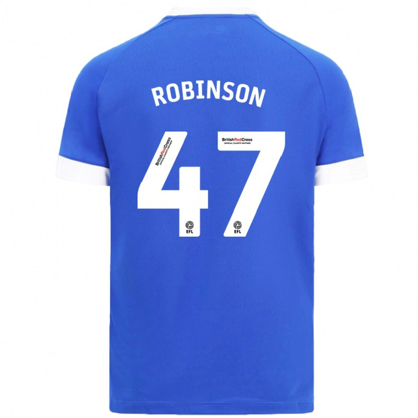 Danxen Kinder Callum Robinson #47 Himmelblau Heimtrikot Trikot 2024/25 T-Shirt Schweiz