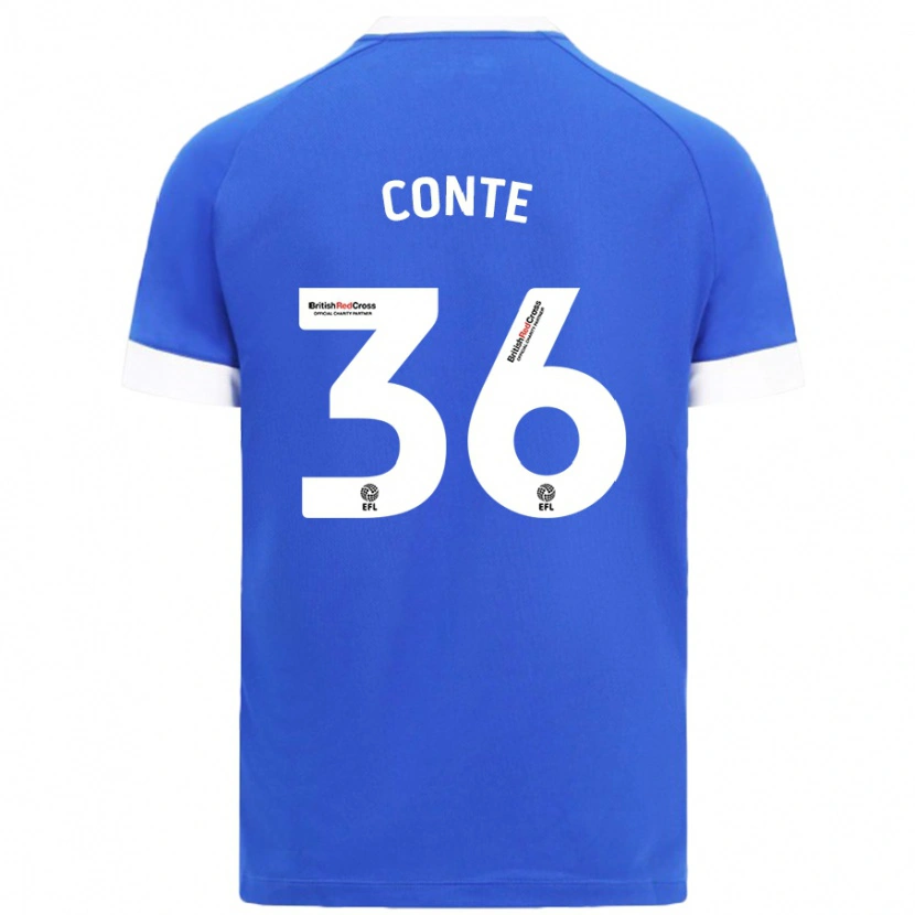 Danxen Kinder Raheem Conte #36 Himmelblau Heimtrikot Trikot 2024/25 T-Shirt Schweiz