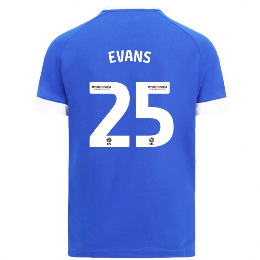 Danxen Kinder Kieron Evans #25 Himmelblau Heimtrikot Trikot 2024/25 T-Shirt Schweiz