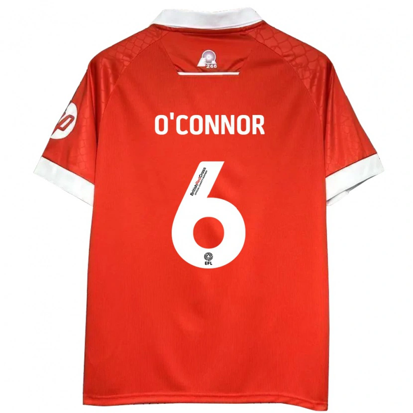 Danxen Kinder Thomas O'connor #6 Rot Weiß Heimtrikot Trikot 2024/25 T-Shirt Schweiz