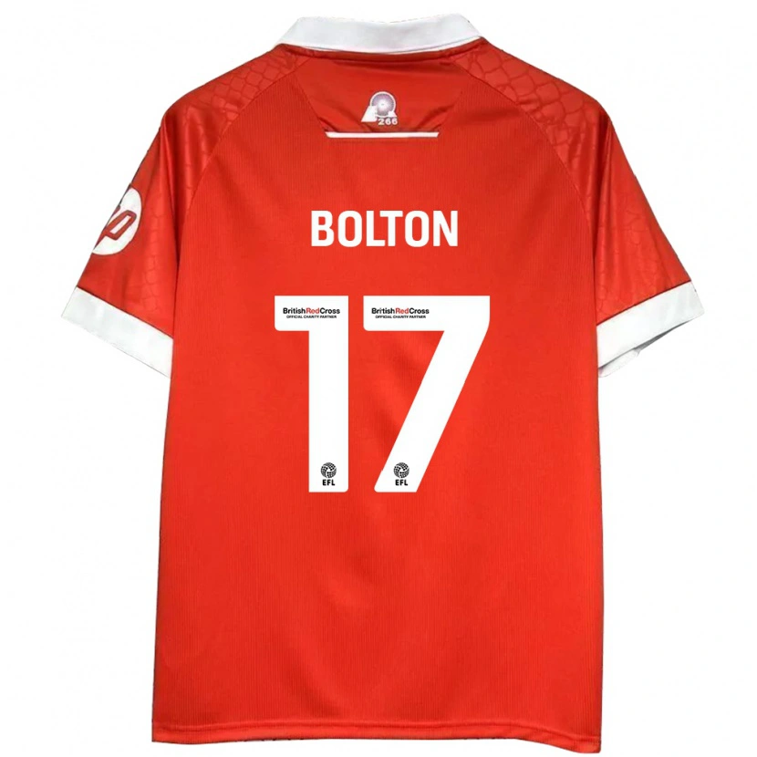 Danxen Kinder Luke Bolton #17 Rot Weiß Heimtrikot Trikot 2024/25 T-Shirt Schweiz