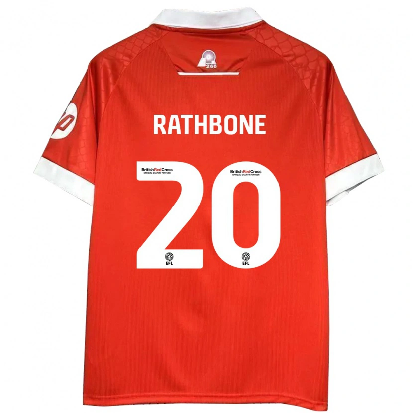 Danxen Kinder Ollie Rathbone #20 Rot Weiß Heimtrikot Trikot 2024/25 T-Shirt Schweiz