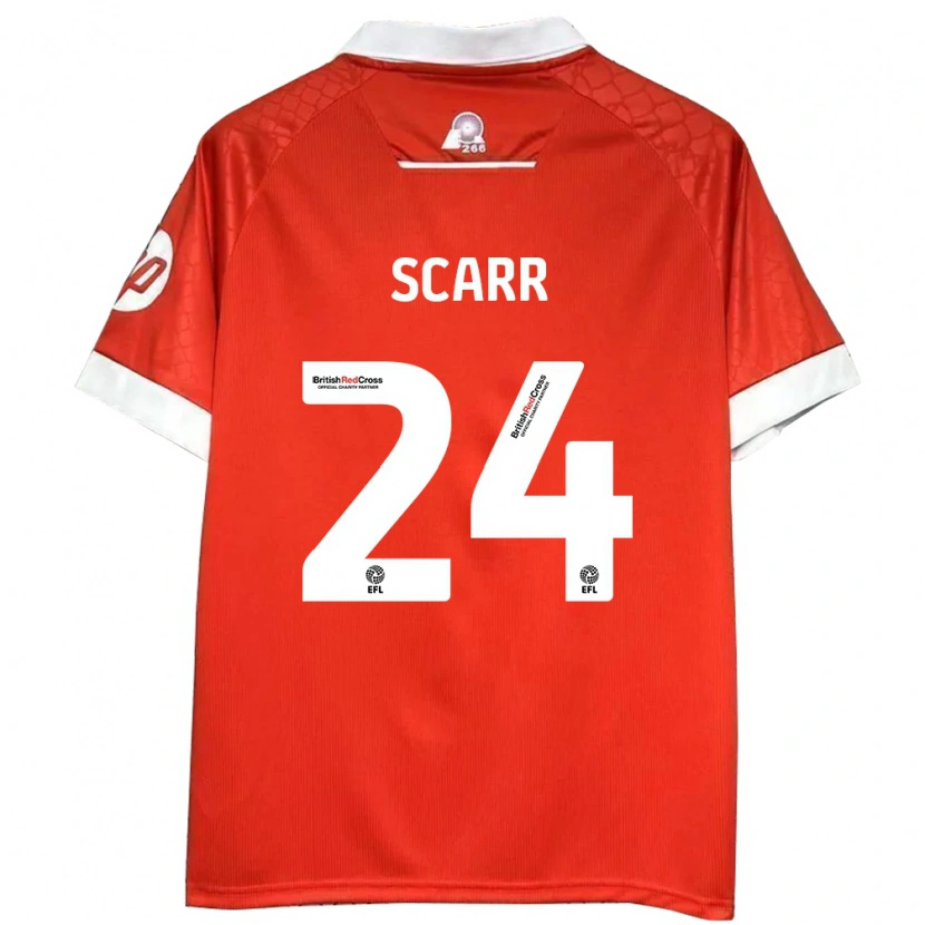 Danxen Kinder Dan Scarr #24 Rot Weiß Heimtrikot Trikot 2024/25 T-Shirt Schweiz