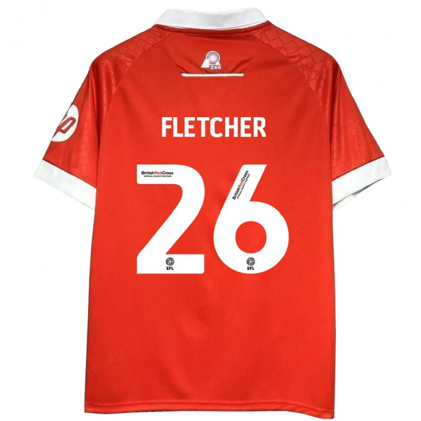 Danxen Kinder Steven Fletcher #26 Rot Weiß Heimtrikot Trikot 2024/25 T-Shirt Schweiz