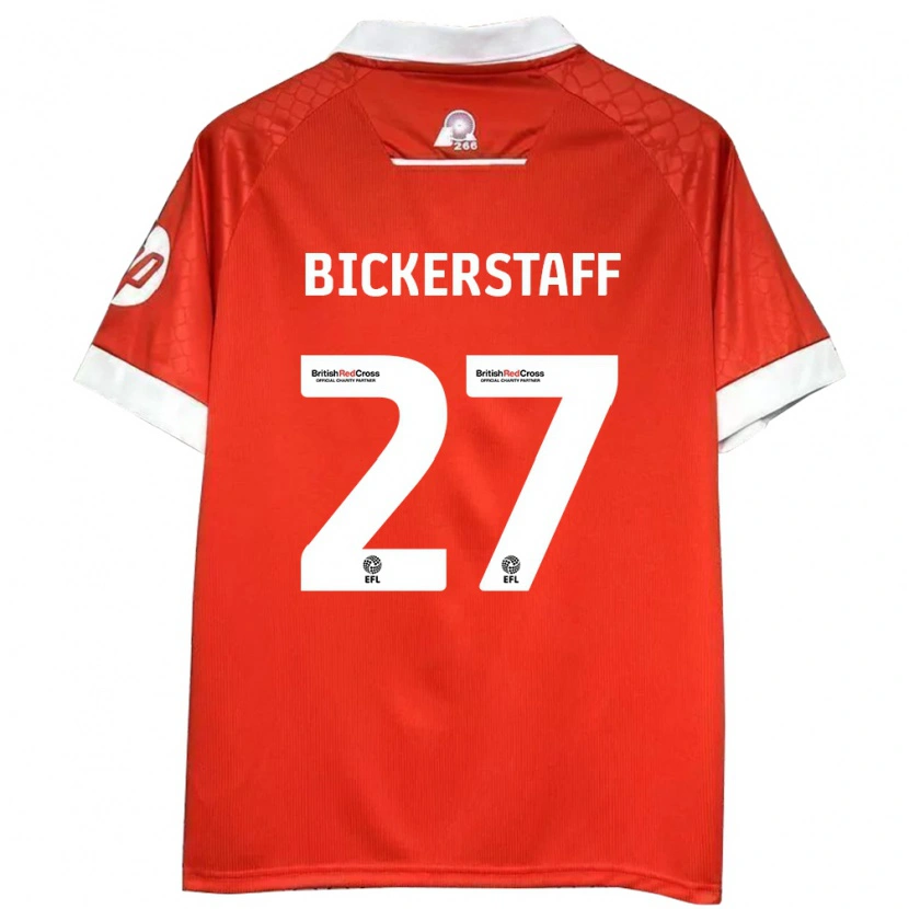 Danxen Kinder Jake Bickerstaff #27 Rot Weiß Heimtrikot Trikot 2024/25 T-Shirt Schweiz