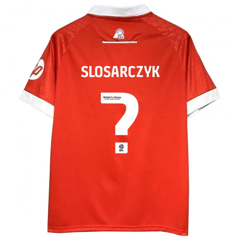 Danxen Kinder Nikolas Slosarczyk #0 Rot Weiß Heimtrikot Trikot 2024/25 T-Shirt Schweiz