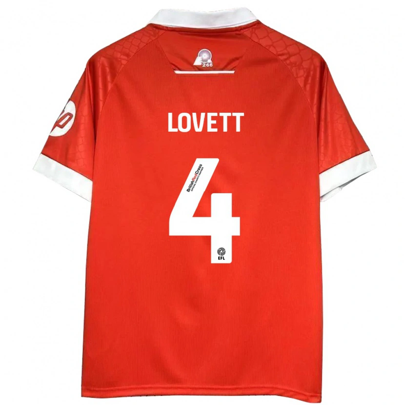 Danxen Kinder Erin Lovett #4 Rot Weiß Heimtrikot Trikot 2024/25 T-Shirt Schweiz