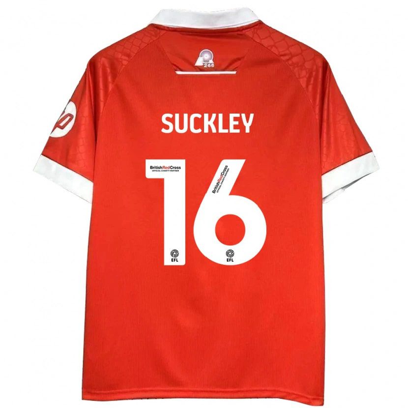 Danxen Kinder Ava Suckley #16 Rot Weiß Heimtrikot Trikot 2024/25 T-Shirt Schweiz