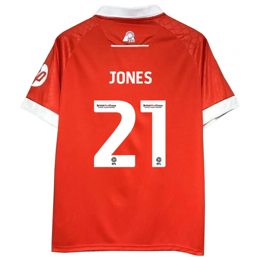 Danxen Kinder Lili Jones #21 Rot Weiß Heimtrikot Trikot 2024/25 T-Shirt Schweiz