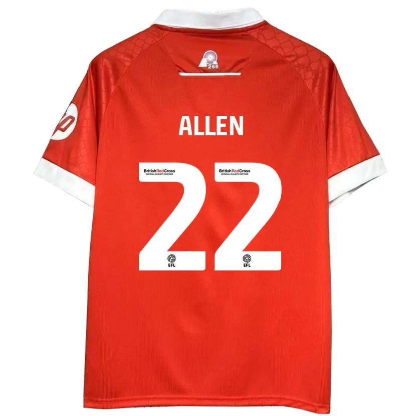 Danxen Kinder Keren Allen #22 Rot Weiß Heimtrikot Trikot 2024/25 T-Shirt Schweiz