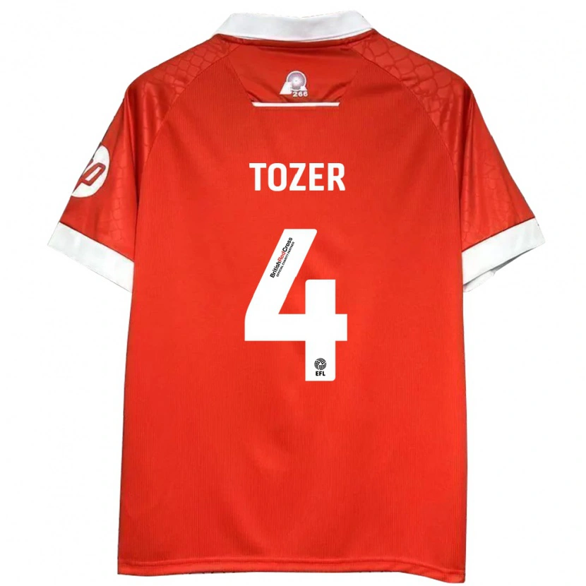 Danxen Kinder Ben Tozer #4 Rot Weiß Heimtrikot Trikot 2024/25 T-Shirt Schweiz