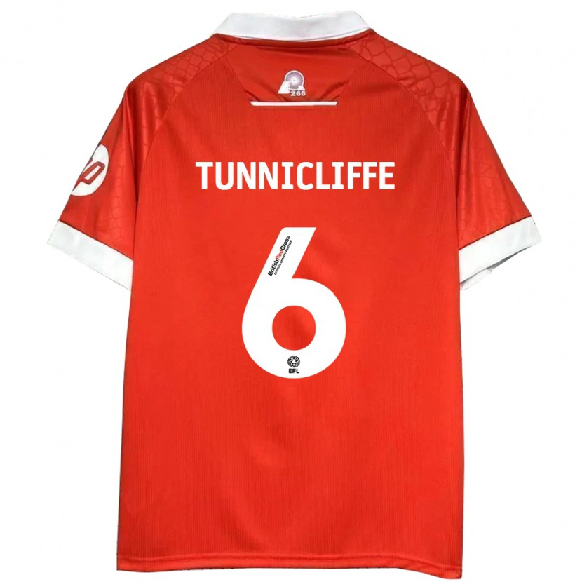 Danxen Kinder Jordan Tunnicliffe #6 Rot Weiß Heimtrikot Trikot 2024/25 T-Shirt Schweiz