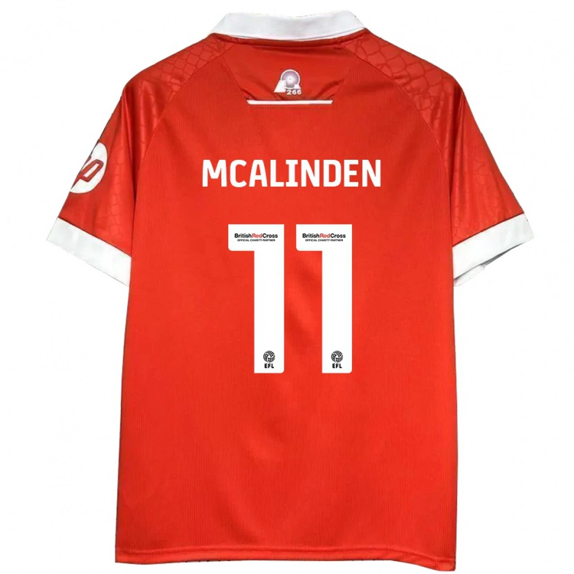 Danxen Kinder Liam Mcalinden #11 Rot Weiß Heimtrikot Trikot 2024/25 T-Shirt Schweiz