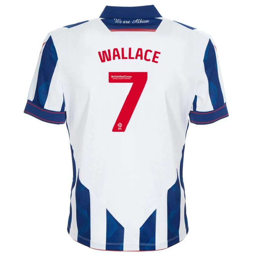 Danxen Kinder Jed Wallace #7 Weiß Dunkelblau Heimtrikot Trikot 2024/25 T-Shirt Schweiz